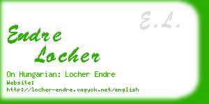 endre locher business card